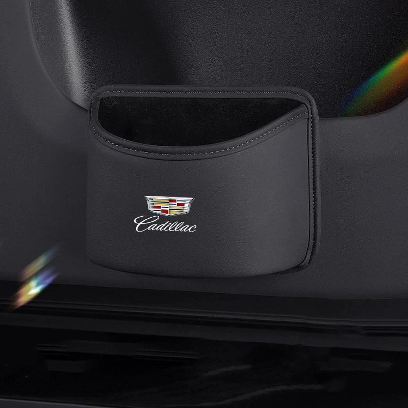 

Car Door Storage Box PU Leather Auto Seat Back Hanging Trash Can Bin For Cadillac ATS BLS CT4 CT6 CTS ESCALADE STS XT5 XTS SLS чёрный