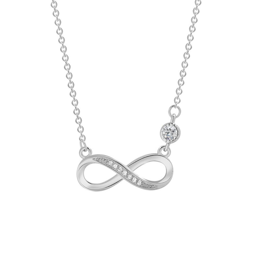 Love Infinity Necklace Minimalist Mobius Endless Symbol Pendant for Women Men