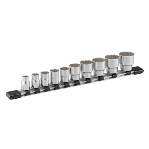 TONE Socket Set (12-sided, with holder) HD310A Drive angle 9.5mm (3/8") Contents 10 items
