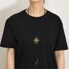 Unisex Southwest Inspired Bolo Tie Necklace Hip Hop Jewelry With Tribal Pendant And Practical PU Leather Metal Chain