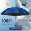 12-Rib Extra-Large Umbrella, Dual-Purpose for Sun and Rain, Sunshade Umbrella for Men and Women, Manual Reinforced Folding Sun Protection Umbrella