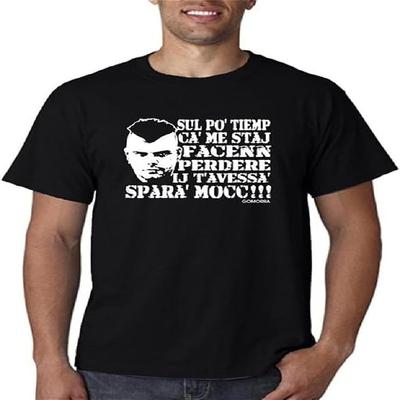 Frase Gomorra Serie Sol Po Tiemp Taglie O-Neck 100% Cotton Casual Unisex T-Shirt Black