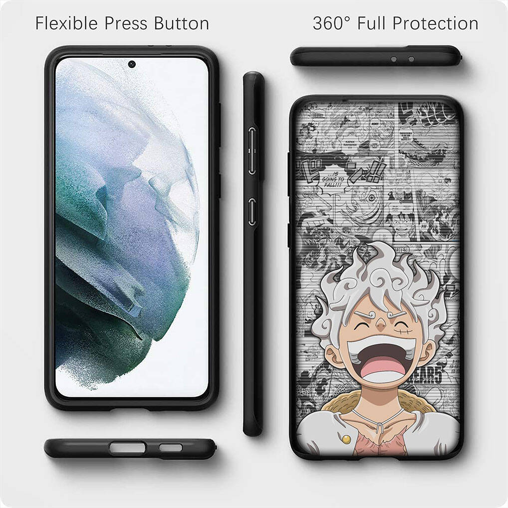 Für Samsung Galaxy S25 S24 S23 S22 Ultra FE Plus A17 A37 A57 A56 A55 A06 A16 A15 A36 A26 A35 A05 A25 A54 A34 Handyhülle Luffy Gear 5 One Piece Süß