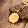 Herenketting 4 Qul Moslim Islamitische Hajj Umrah Hanger Roestvrij Staal Goudkleurig CZ Steen Mannen Modeketting