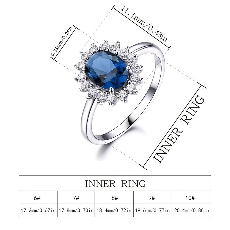 Fashionable and Elegant Floral Engagement Ring for Women-Multiple color options for women s engagement and wedding jewelry accessories 6 сапфир синий