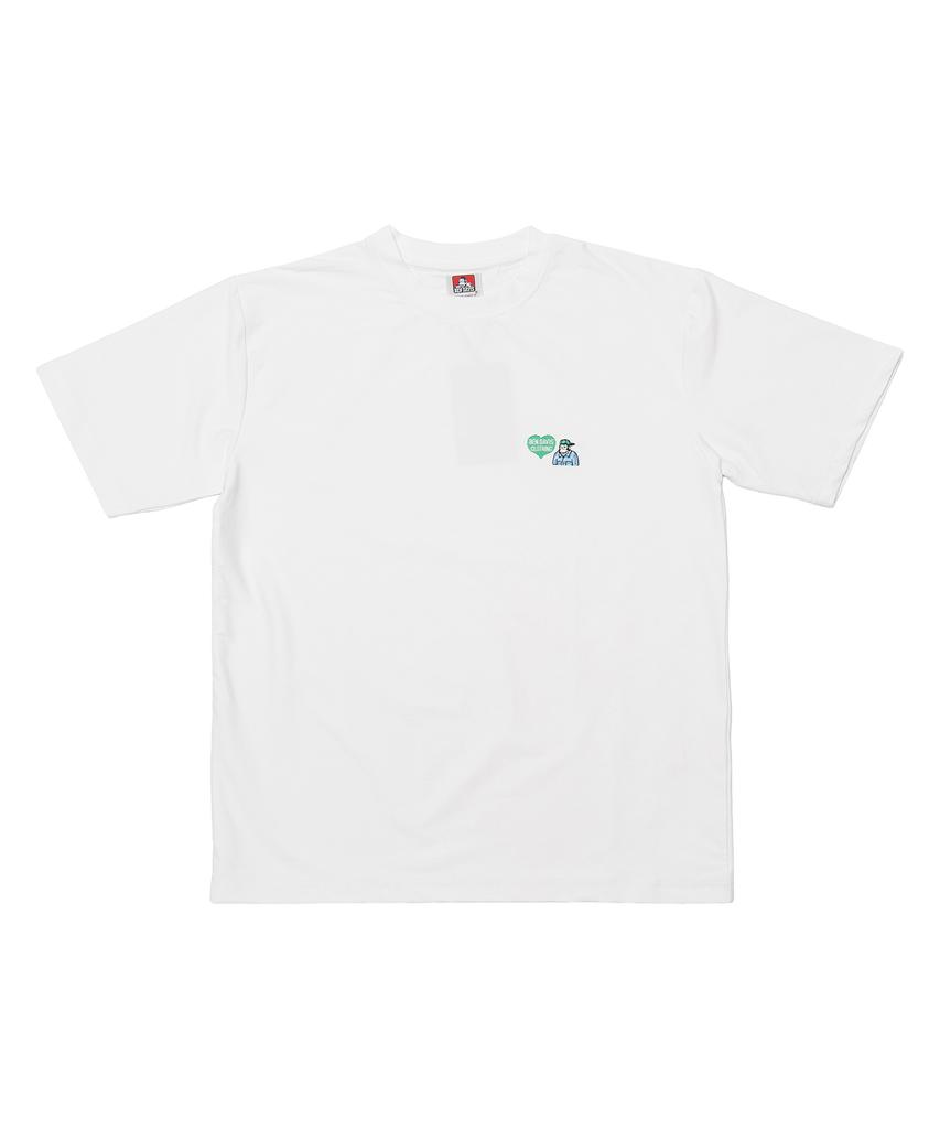 BEN DAVIS Cooling Gorilla Embroidered T-Shirt White