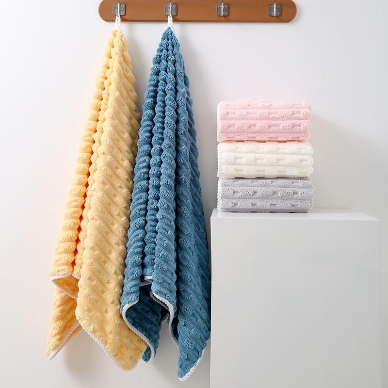 Microfiber Face Towel With Thick Coral Fleece For Soft Absorption And Home Use