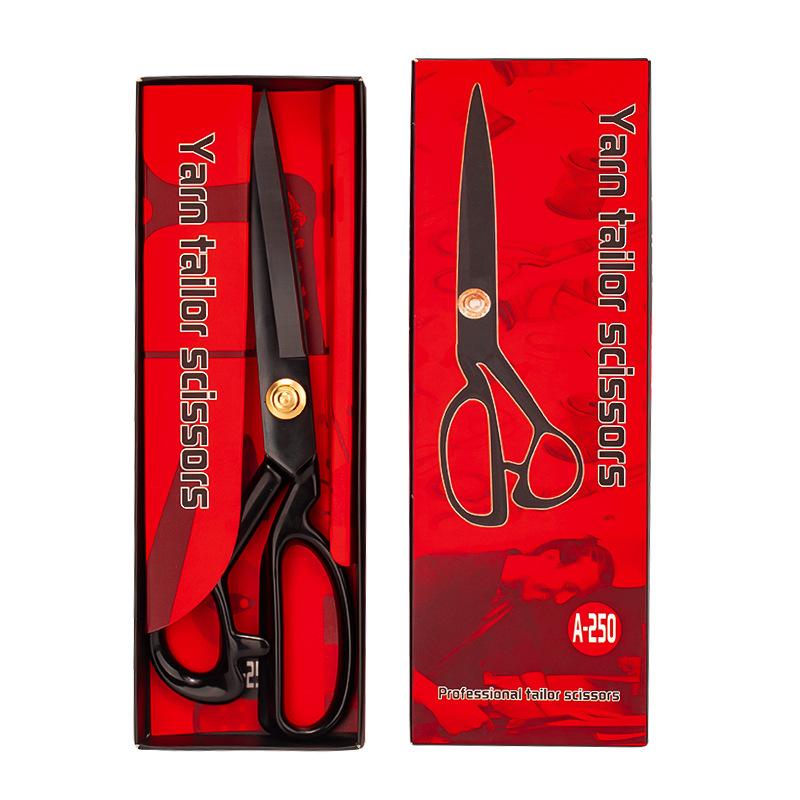 Tailor scissors Multi-size black tailor scissors Stainless steel fabric scissors, tailor scissors