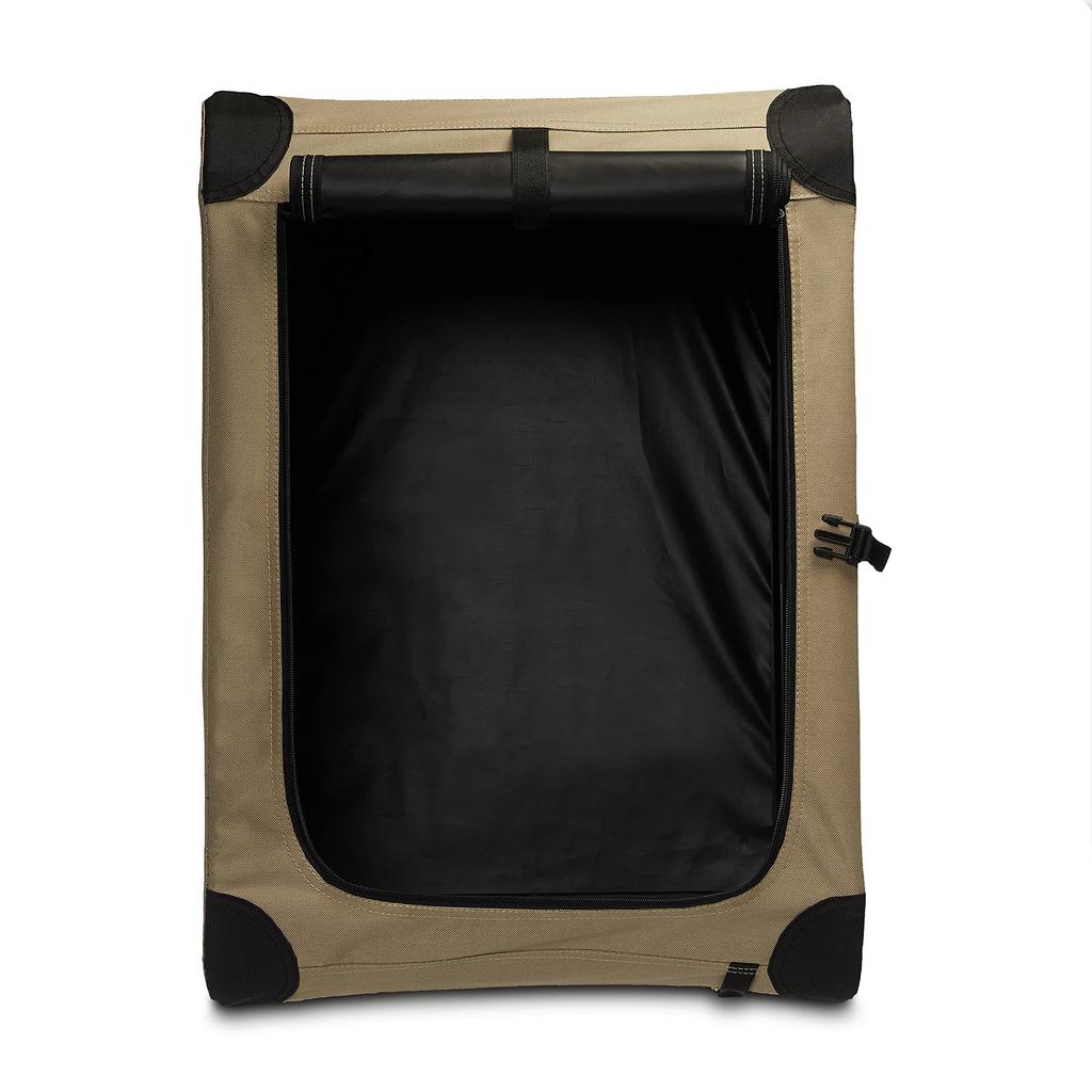 Amazon Basics Soft Pet Crate, Foldable and Portable, for Dogs and Cats, Small, 66cm X 46cm X 46cm, Tan