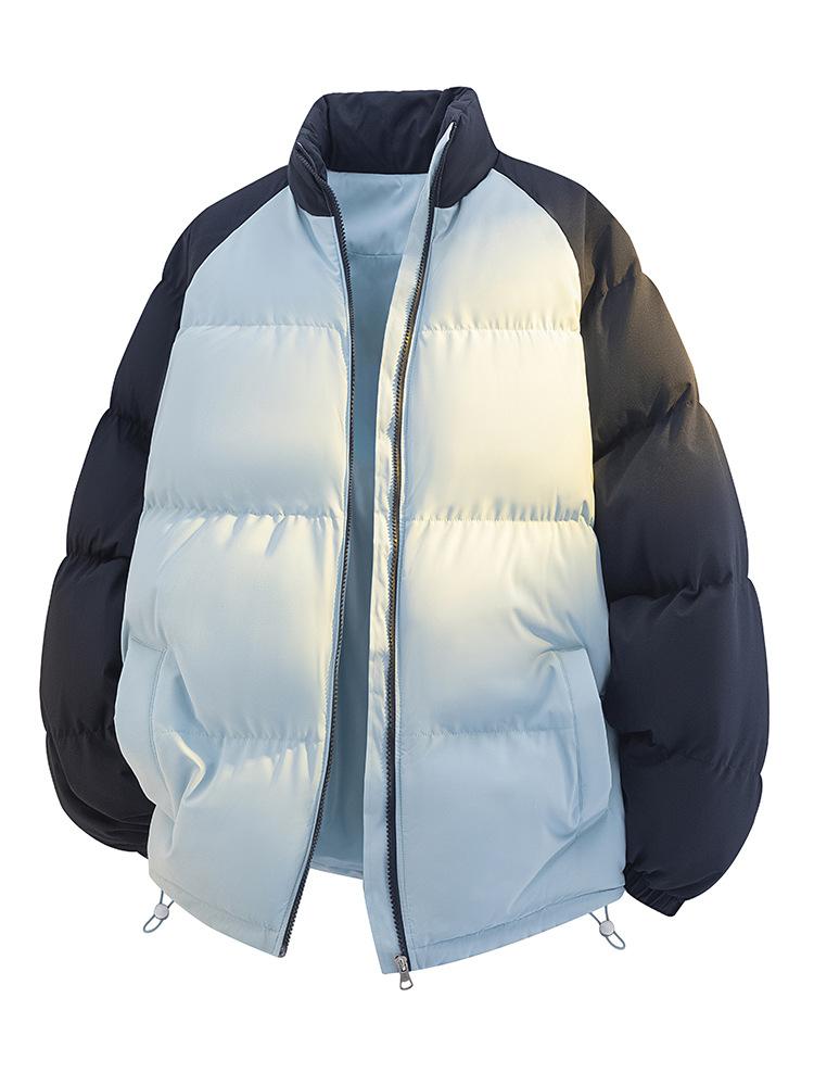 Stand-up collar cotton-padded clothes for men's winter windproof velvet thickened cotton-padded clothes for couples and women thickened high-quality 