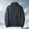 Large Size Winter Lamb Wool Cotton-padded Jacket Loose Stand-up Collar Piled Thickened Cotton-padded Jacket for Dad Winter Cotton-padded Jacket