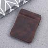 Credit Card Holder PU Leather ID Card Case Gift Money clips Magic Wallet Mini Coin Purse Cash Clip