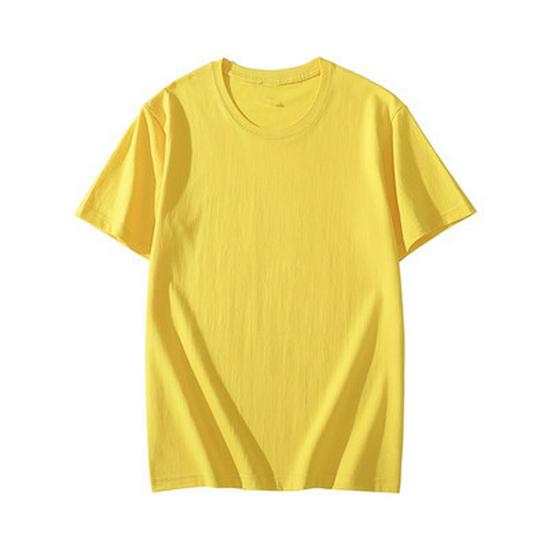 T-shirt da Uomo Girocollo Manica Corta 180g Cotone - Colore Unico Bianca per Stampa Logo Fai-da-te