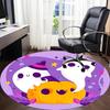 1pc Ghost Pumpkin Office Round Area Rug, Indoor Mat Suitable ForOffice, Under Office Chairs Bedroom Living Room Home Decor, Room Deco, D082