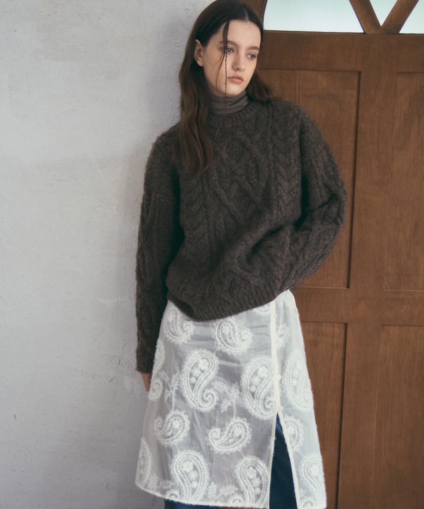 Aueonoseuteljia Homely Cable Knit_Deep Brown(O25-Kn28)