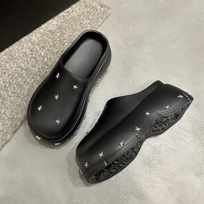 Star Cute Thick-soled Non-slip Bag Head Sandals Summer Wear 2025 New Fashion Women's Shoes Heightening Super Fire Slippers