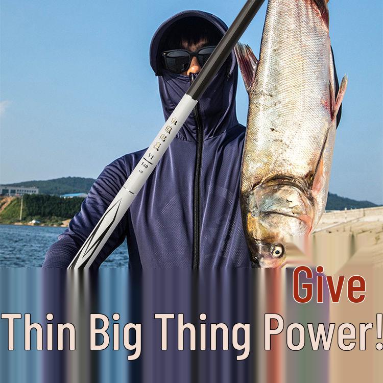 

Premium High-Carbon 28-Tune Taiwan-Style Fishing Rod, Super Light & Hard, 5.4kg Test, 19-Tune Long River Rod Red Wolf 6H Lightweight 3.6m with Extras