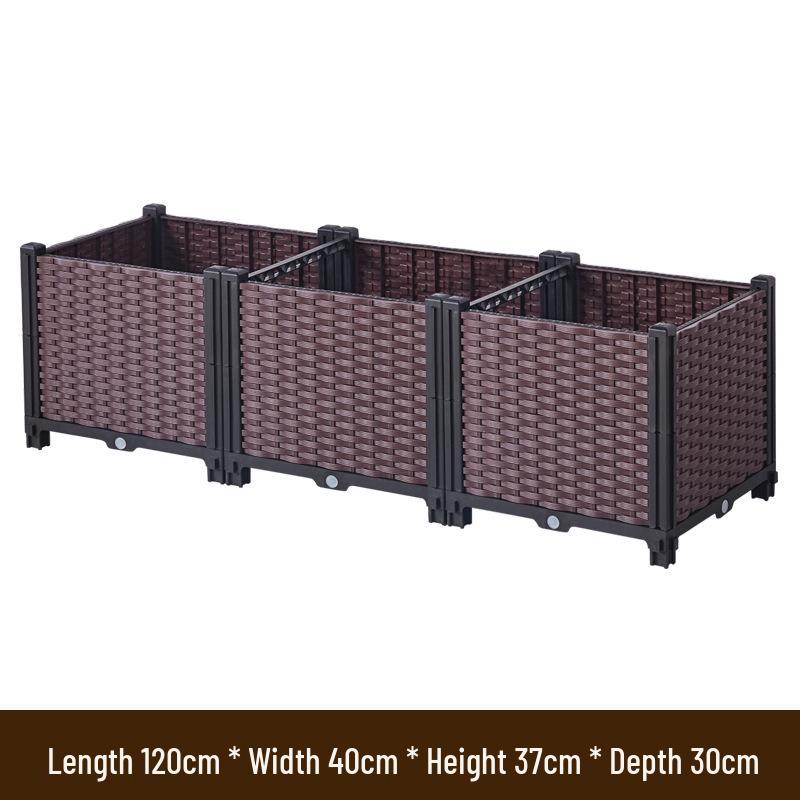 Multi-layer Space-saving Rectangular Planter Box for Indoor/Outdoor Vegetable Gardening