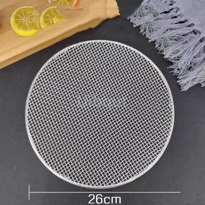 New Semi -Circular/Round Tempura Frying Sushi Bbq Net Durable Stainless Steel Drying Net Japanese Style Portable Barbecue Net