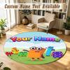 Round Rug Custom NameNumberblock Pattern Non Slip Carpet Home Floor Decor