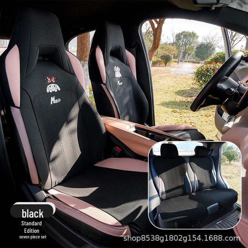 

Cartoon Suede Seagull Seat Cover, All-Season Breathable Cushion for Autumn and Winter, Ladies Half-Enclosed Design Seagull