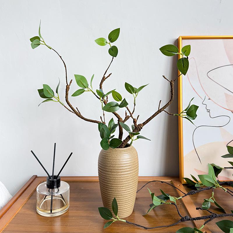 Grüne Knospen Künstliche Grünpflanzen - Schaumstoffäste für Heimdekoration, Esstisch und Fotoausstellung