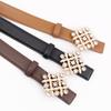 Female Leather Belt With Water Drilled Embellishments For Casual Wear And Dresses