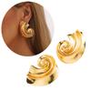 Gold/Silver Clip Earring Unique Spirals Shaped Ear Studs Irregular Geometric Ear Rings Elegant Party Jewelry Accessory
