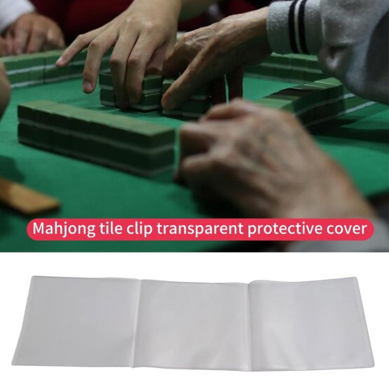 Clear Mahjong Scorecards Protectors Water Resistant Mahjong Card Holder Protective Sleeve For Game Table Organization