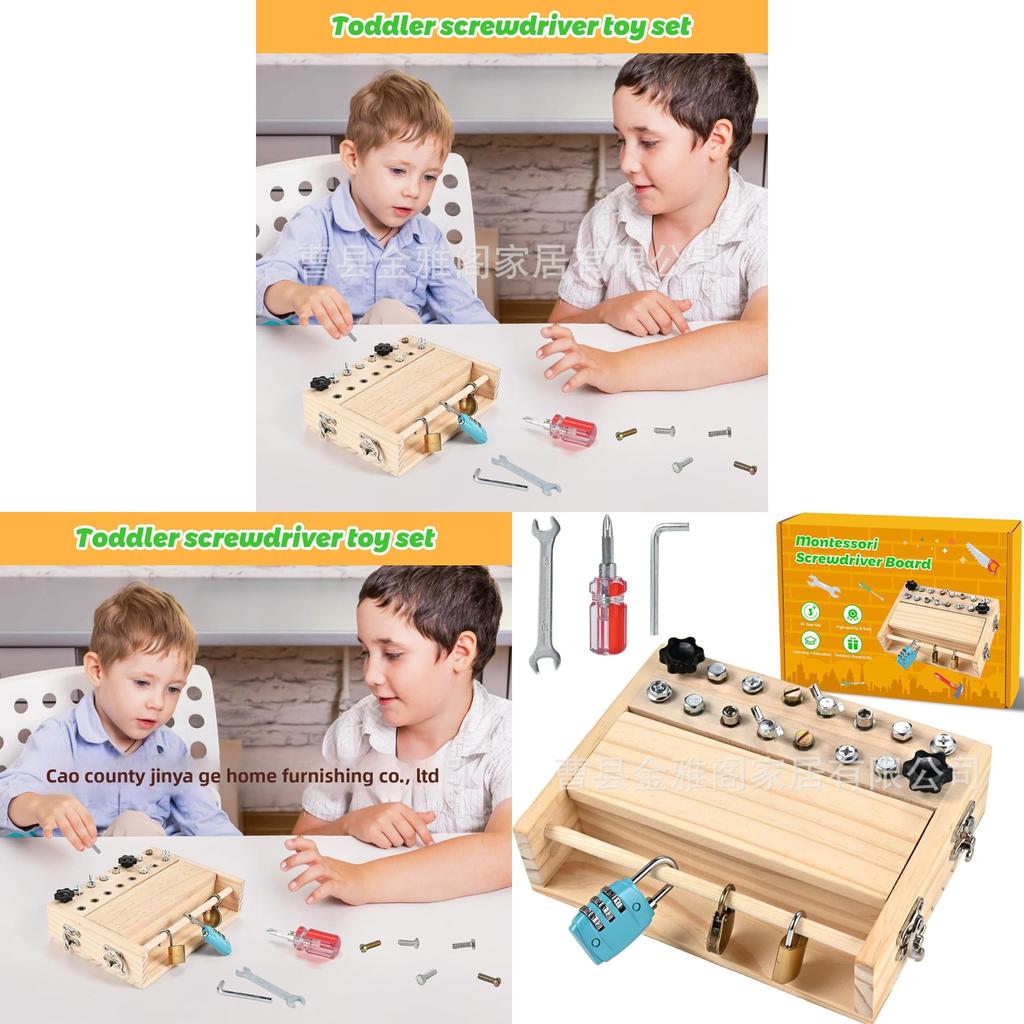 Montessori Schraubenzieherbrett Lernspielzeug Aus Holz Für Kinderentwicklung