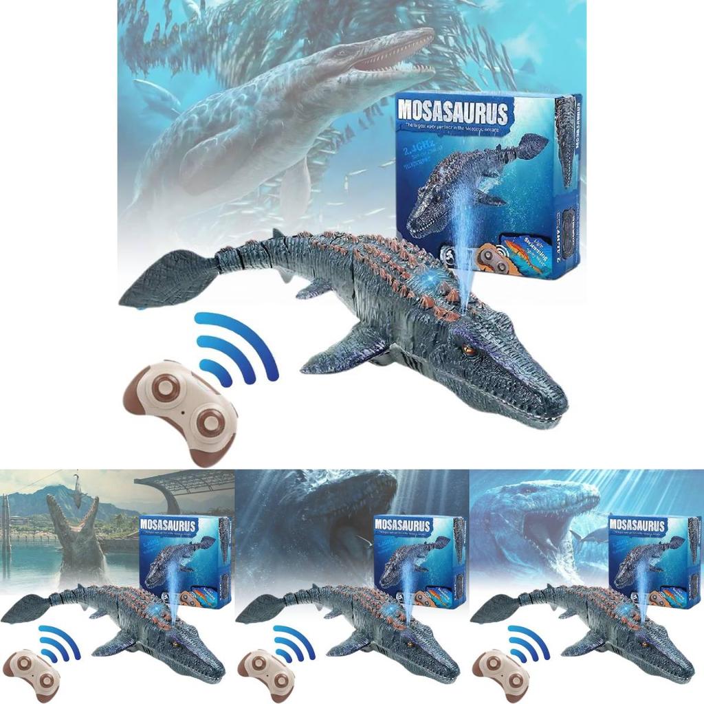 Exciting 24g Remote Control Floating Water Dinosaur Toy With Spray Feature For Kids