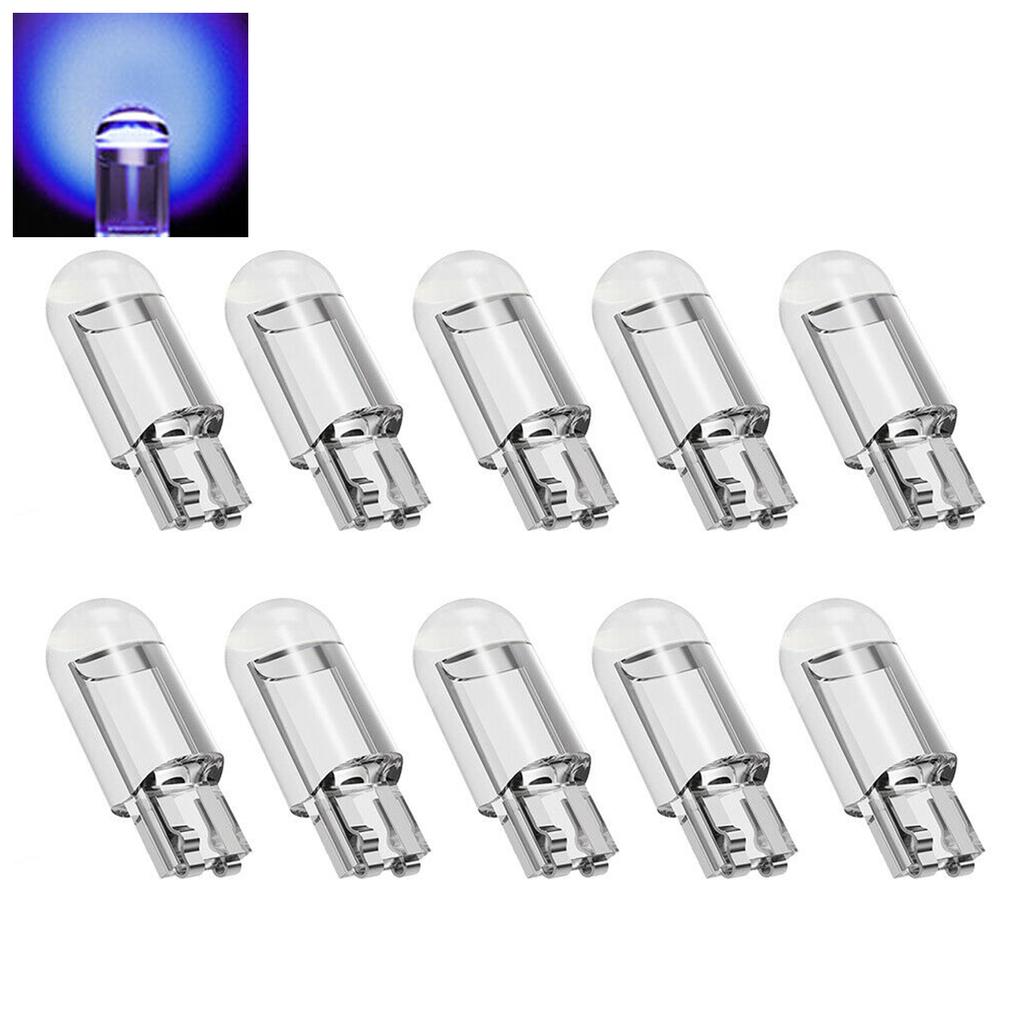 T10 W5W Cob Glass Wedge License Plate Lamp LED Car Light Dome Read Drl Bulb Car Accessories Dc 12v Universal Six Colors