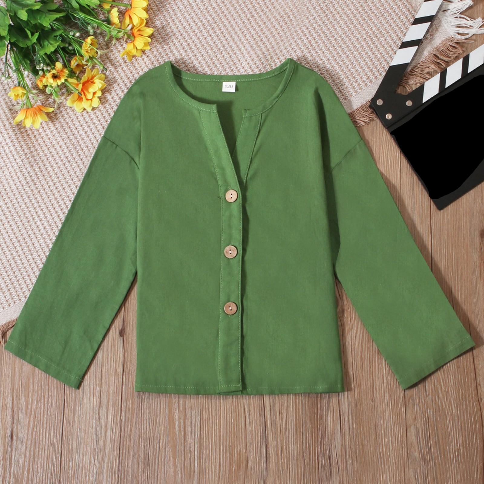 

Детская модная повседневная кофта-кардиган с V-образным вырезом 140 зелёный