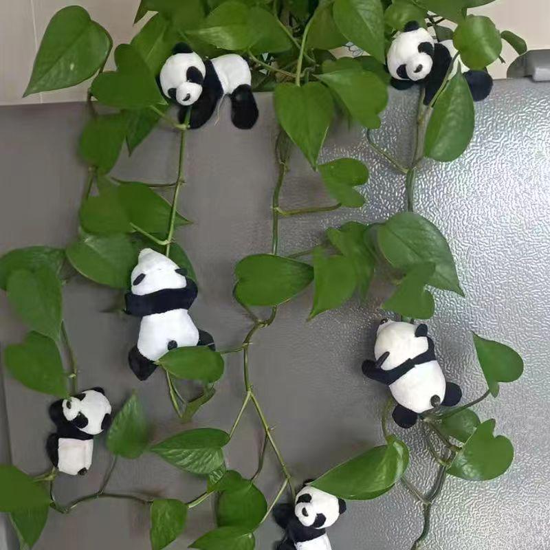 Cute Cartoon Panda Plush Fridge Magnet - Chengdu Travel Souvenir Animal Sticker