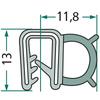 Universal Rubber Profile for Window Seal 12x13