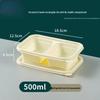 Disposable 500ml Double Compartment Meal Prep Containers with Lids, 100 Sets