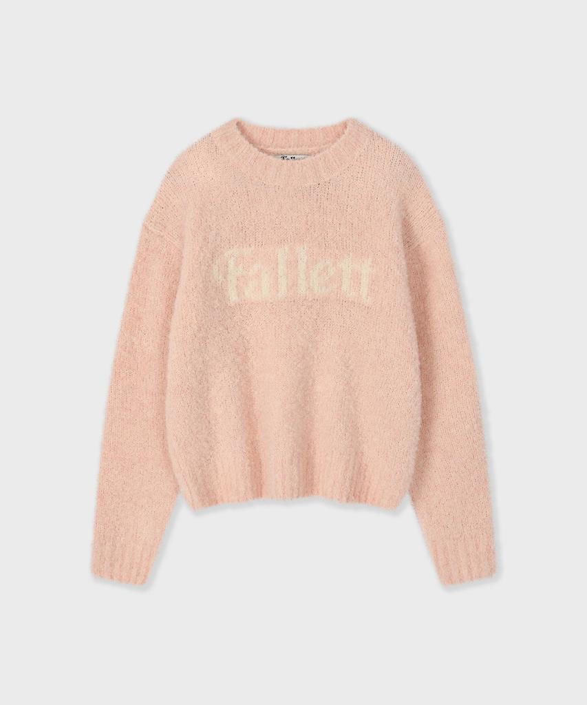 FALLETT Story Logo Boucle Knit Pink