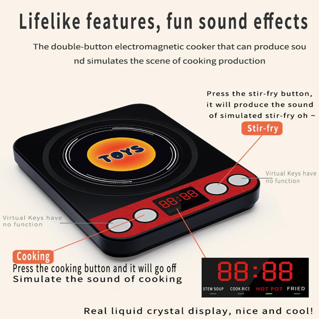 Guojia Children's Simulated Kitchenware Cooking Pressure Pot Cooking Kitchen Set Toys Christmas Halloween Thanksgiving Birthday