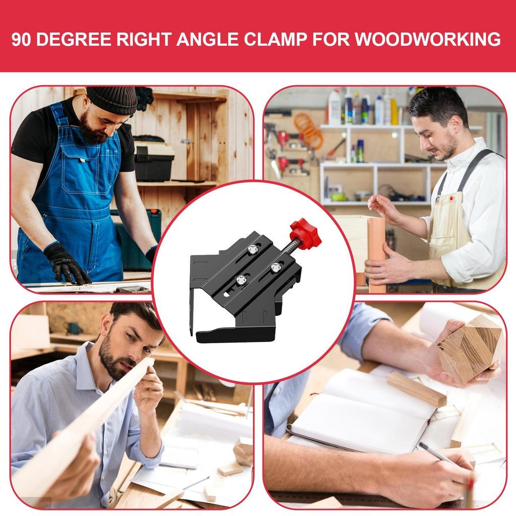 Right Angle Clamps For Woodworking Heavy Duty Adjustable Jaw Tool Spring Loaded Woodworking Clamp For Dad Birthday Men Photo