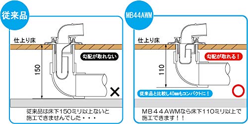 Miyako Compact Washing Machine Drain Trap MB44AWM VP/VU50