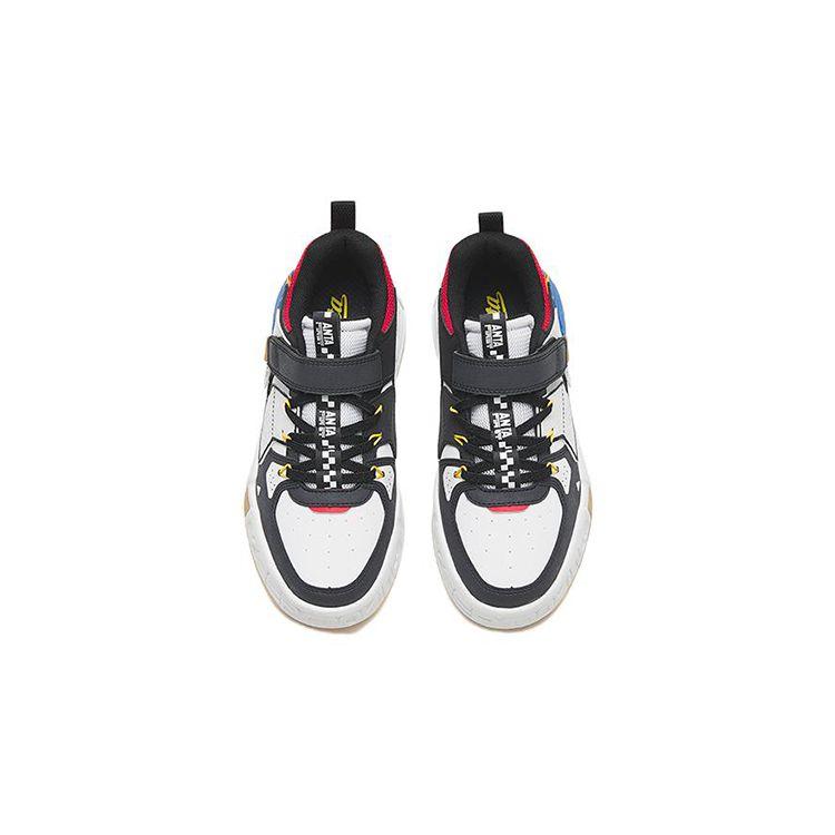 Anta Kids Low-Top Skate Shoes Kids sneaker White Black Red 312248001-8