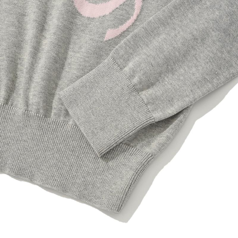 KIRSH Plain Ribbon Cherry Knit [Gray]