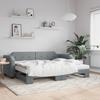 Vidaxl Sofa Rozsuwana, Jasnoszara, 90X190 Cm, Tkanina