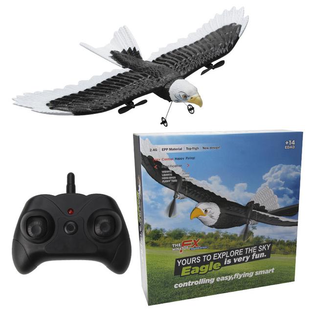 

RC Plane Wingspan Eagle Bionic Aircraft Fighter 2.4G Radio Remote Control Hobby Glider Airplane Foam Toys for Children Kids Gift