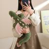 Cute Matcha Green Dragon Plush Toy Soft Stuffed Dragon Doll with Pink Wings Huggable Adorable Plushie for Girl Gift