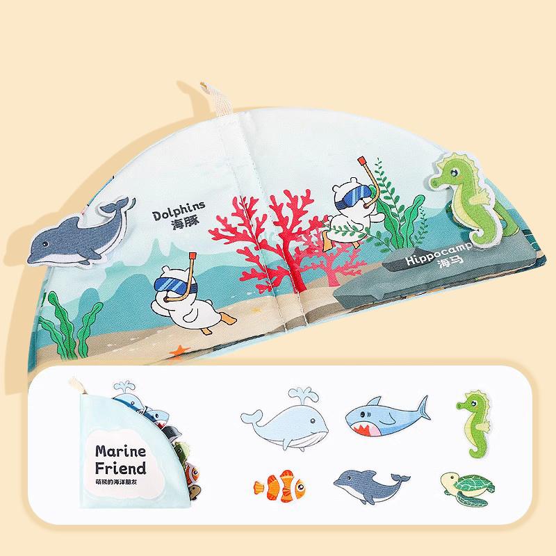 

Книга из рвущейся ткани, тихая книга для девочек и мальчиков, моющаяся детская доска Монтессори, моющаяся детская мятая книга