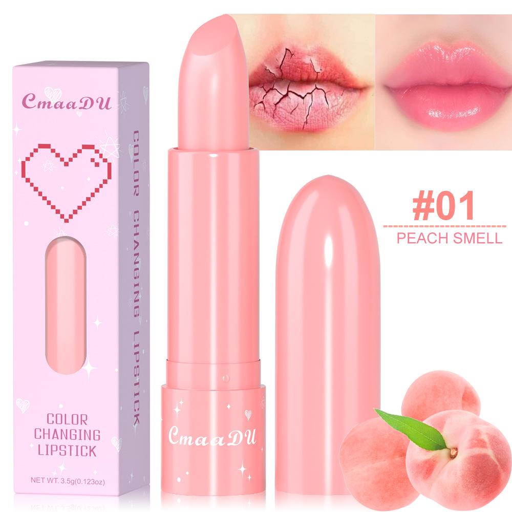 CmaaDu 6-Color Fruit-Flavored Color-Changing Moisturizing Lipstick