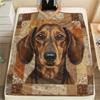 1PC Dog Print Flannel Blanket, High quality Comfortable for All Seasons, Home Decor, Warmth and Comfort, Perfect for Christmas Gifts