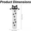 2 Stück Acryl Flache Katze und Hund Lesezeichen mit Pfotenabdruck, Perfektes Geschenk für Katzenliebhaber, Hundeliebhaber, Frauen, Studenten, Lehrer