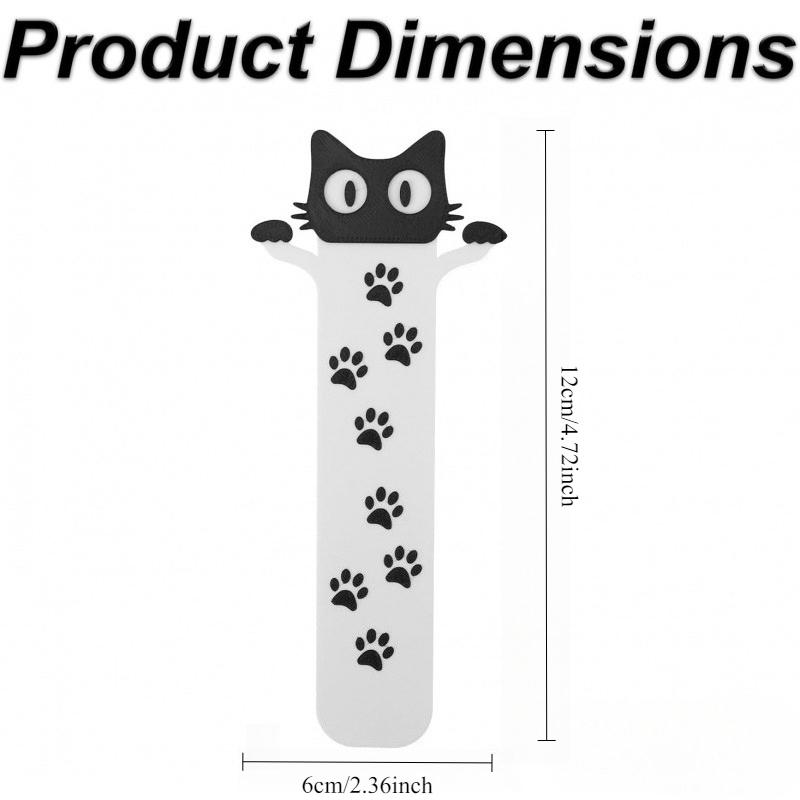 2Pcs Acrylic Flat Cat And Dog Bookmarks with Paw Print, Perfect Gift for Cat Lovers, Dog Lovers, Women, Students, Teachers